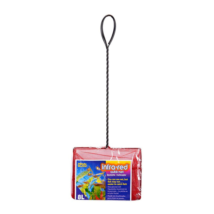 Infra-Red Quick-Net Aquarium Fish Net - 8" x 6" Net - 16" Handle Penn Plax
