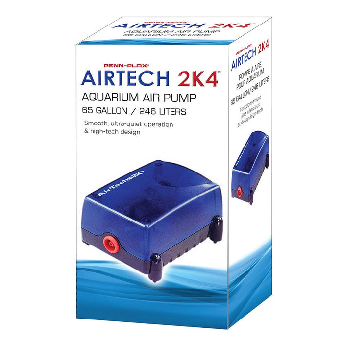 Aquarium Air Pump Air-Tech 2K4 Air Pump Up to 55 Gallons - 2 Outlets Penn Plax