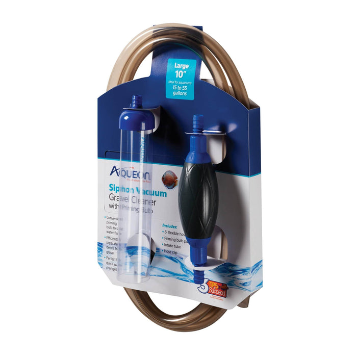Aspiradora de grava con sifón Aqueon con pera grande de 9" x 4" x 19,3"