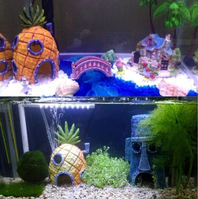 Casa de piña para pecera de acuario