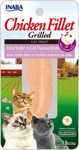 Inaba Cat Grill Extra Tender Fillet 6 Count Chicken in Crab Broth