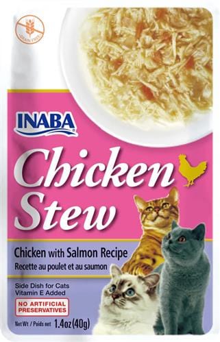Inaba Cat Chicken Stew Chicken with Salmon Recipe 6 Count 1.4oz.