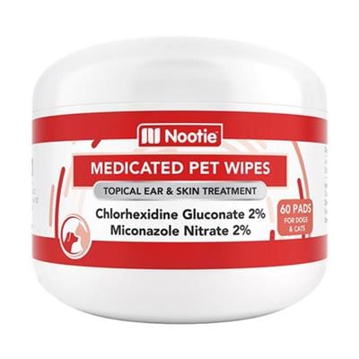 Nootie Dog or Cat Dermatology Solutions Antibacterial Pads 60 Count