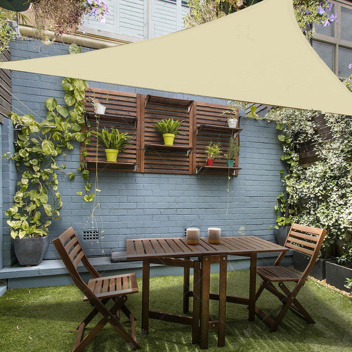 Vela de sombra triangular para jardín al aire libre. EL ENVÍO ESTÁ INCLUIDO EN EL PRECIO DE ESTE PRODUCTO.