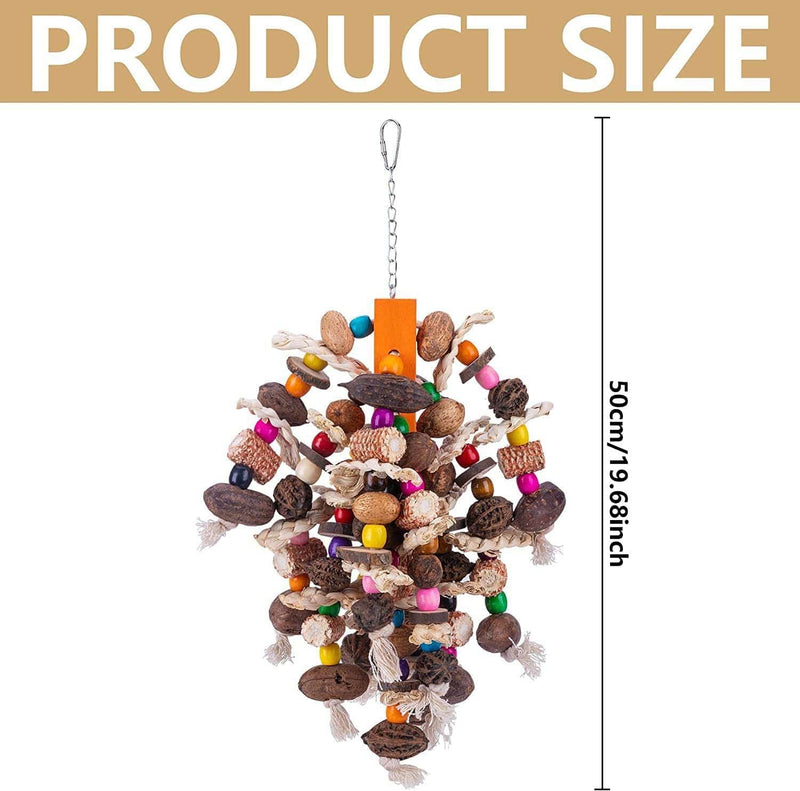 Large Parrots Nibbling On Toy Fruit Skewers - SHIPPING IS INCLUDED IN THE PRICE OF THIS PRODUCT