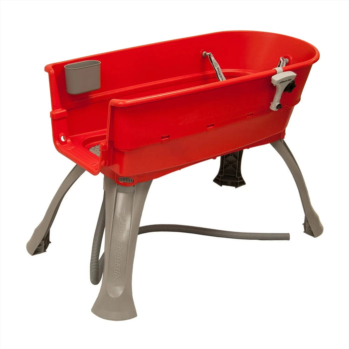 Centro elevado de baño y aseo para perros Booster Bath, grande, rojo, 45" x 21,25" x 15"