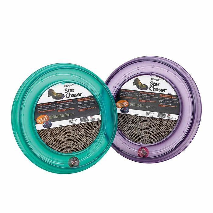 Juguete para gatos Bergan Starchaser Turboscratcher, surtido, 16" x 16" x 1,88"