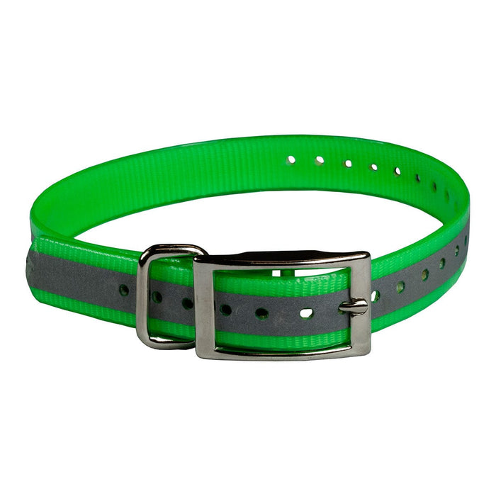 Correa reflectante para collar Buzzard's Roost de 1" negra de 1" x 24"