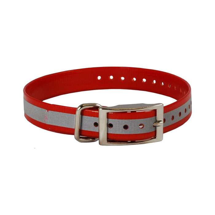 Correa reflectante para collar Buzzard's Roost de 1" negra de 1" x 24"
