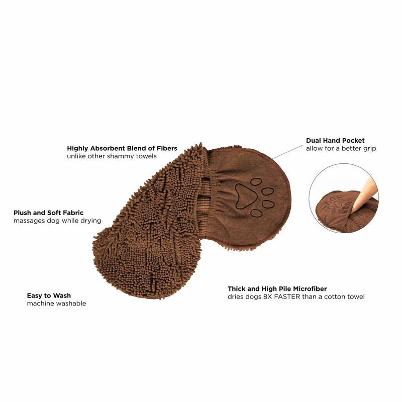 DGS Pet Products Dirty Dog Shammy Towel Brown 13" x 31" x 0.5"