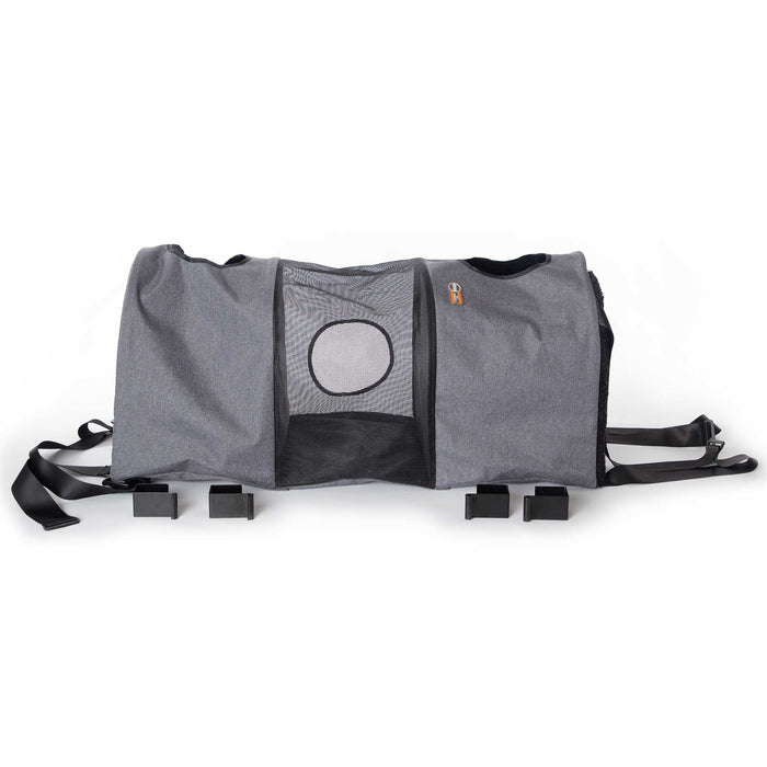 Condominio para gatos Hangin' de 3 pisos de K&H Pet Products, color gris, 16" x 16" x 65"