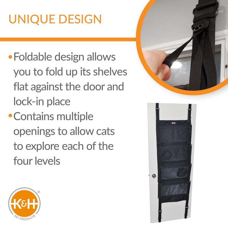 K&H Pet Products Hangin' Cat Tree 4 Story Gray 12" x 22" x 65"