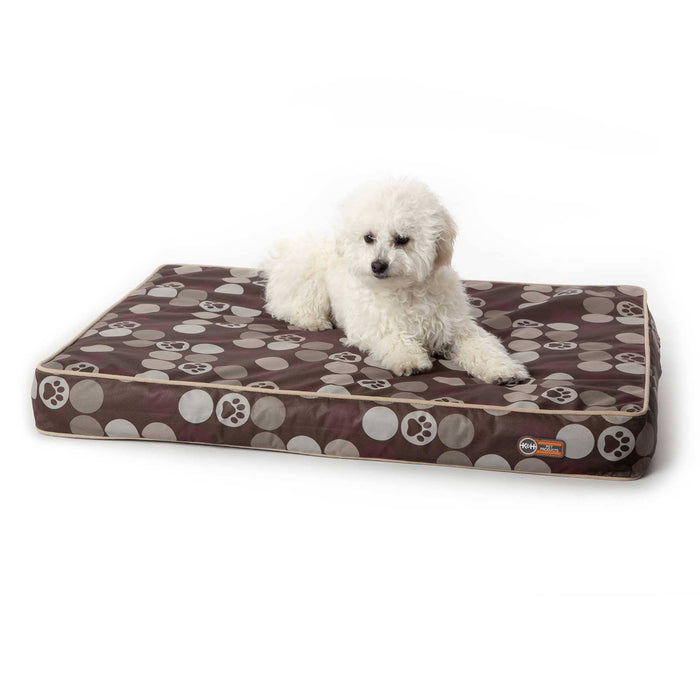 Cama ortopédica superior para interiores y exteriores de K&H Pet Products, pequeña, marrón, 36" x 27" x 4"