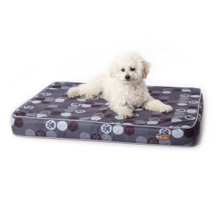 Cama ortopédica para interior y exterior de K&H Pet Products, tamaño pequeño, color gris, 36" x 27" x 4"