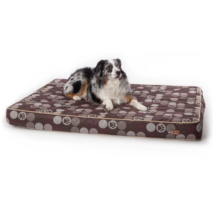 Cama ortopédica para interior y exterior de K&H Pet Products, de tamaño grande, color marrón, de 46" x 35" x 4"