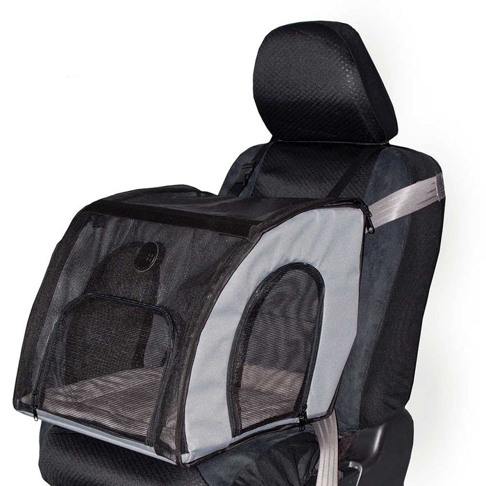 Transportín de seguridad para mascotas K&H Pet Products, grande, gris, 29,5" x 22" x 25,5"