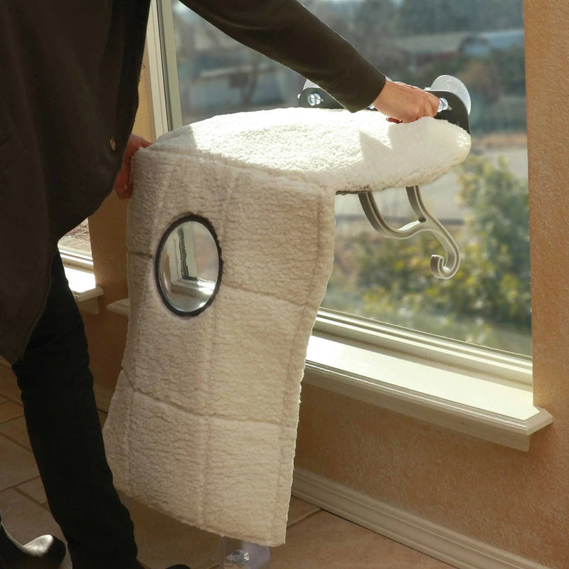 Umbral universal para gatos con capota de K&H Pet Products, color gris, 14" x 24" x 7"