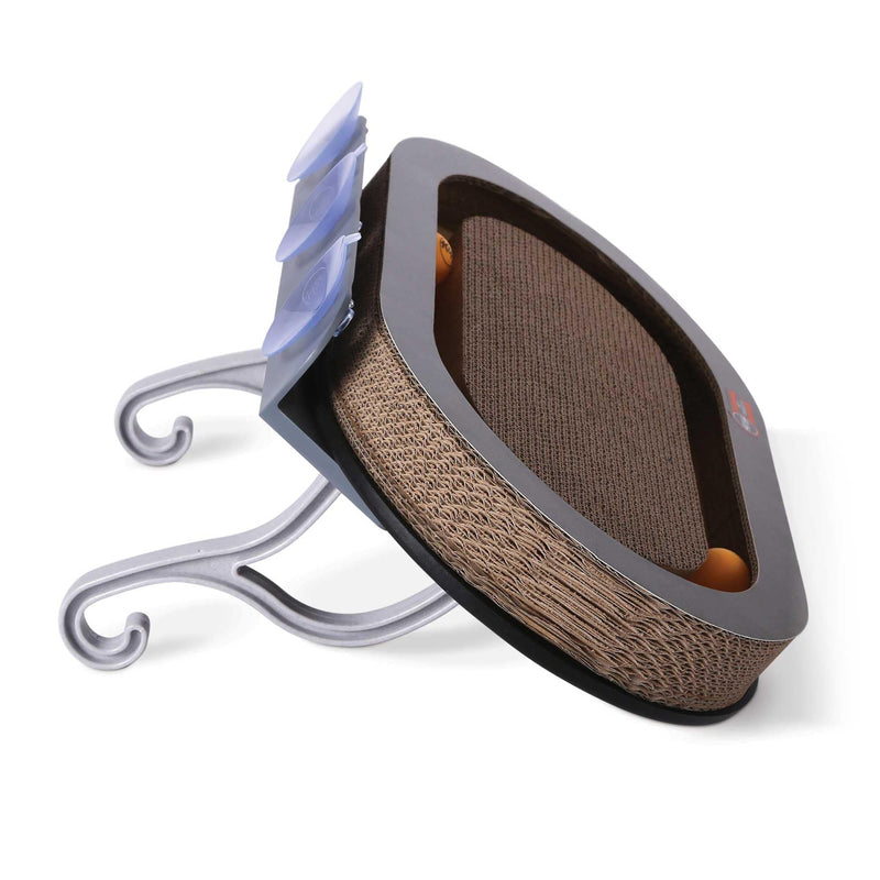 Umbral de montaje universal para gatos de K&H Pet Products con riel de cartón marrón de 14" x 24" x 13"