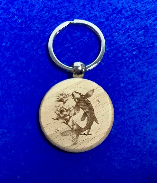 Llavero con carpa koi y flor de loto (estilo n.° 2)