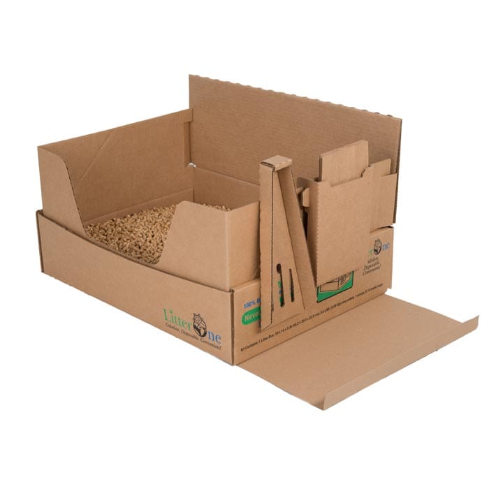 Kit de arena para gatos Litter One marrón de 19" x 14" x 9"