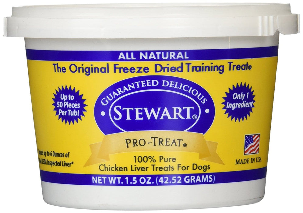 Hígado de pollo liofilizado Stewart Pro-Treat de Miracle Corp, 1,5 oz.