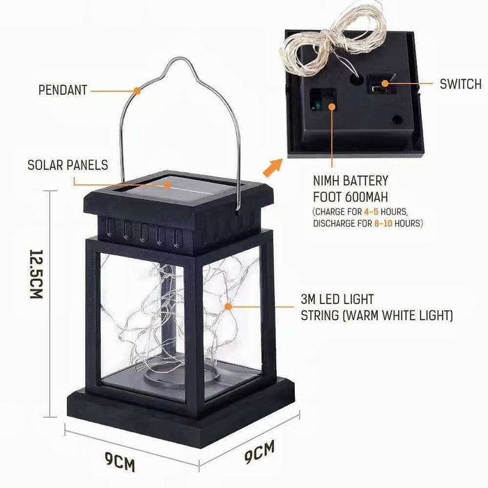 Luces solares colgantes para jardín - Adorno para jardín - EL ENVÍO ESTÁ INCLUIDO EN EL PRECIO DE ESTE PRODUCTO