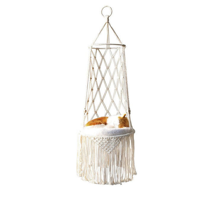 Hamaca colgante de macramé para gatos - Columpio - EL ENVÍO ESTÁ INCLUIDO EN EL PRECIO DE ESTE PRODUCTO