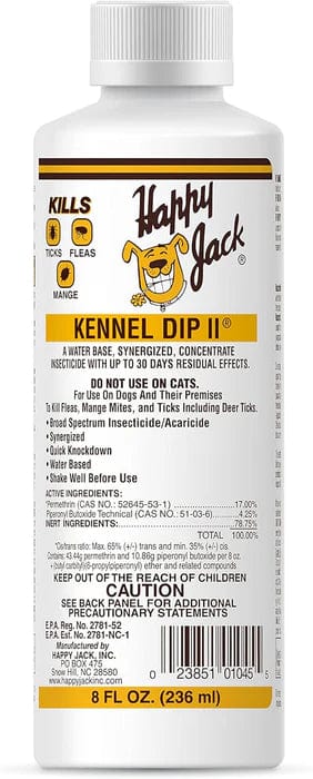 Happy Jack Kennel Dip II for Dogs 8oz