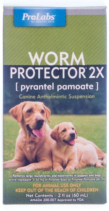 Protector contra gusanos 2X para perros, 2 oz