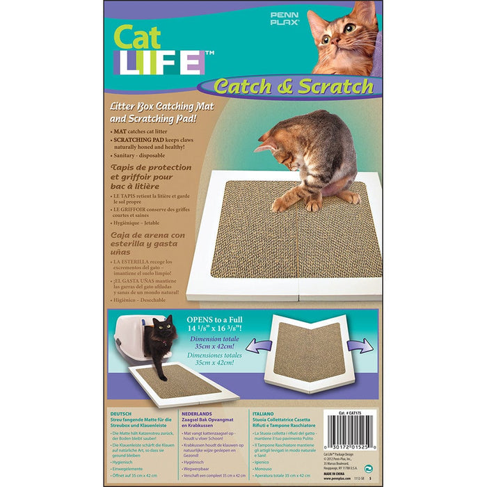 Cat Life™ Catch & Scratch Catching Mat and Scratching Pad Penn Plax