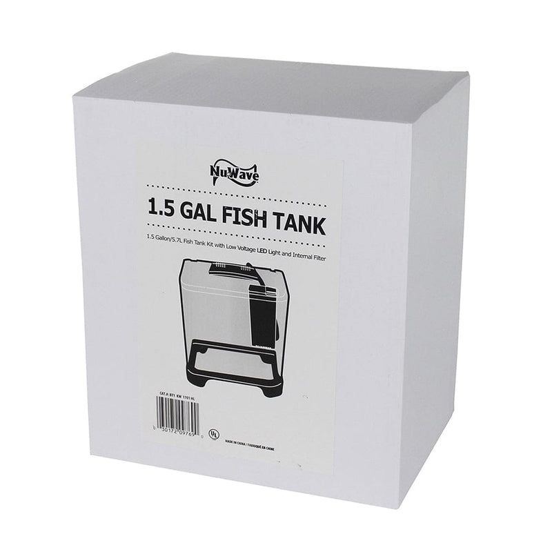 Betta Tank Kit - PENN-PLAX NuWave Betta Fish Tank Kit with LED Light and Internal Filter - Black - 1.5 Gallon