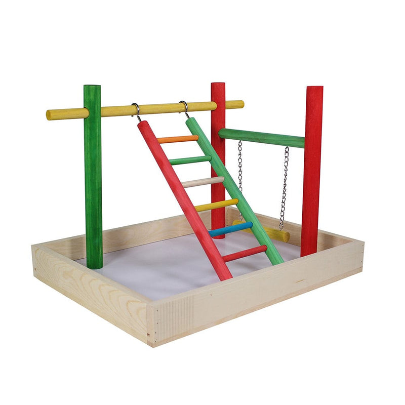 Bird Life™ Multicolor Wooden Playpen - XXL Pen Plax