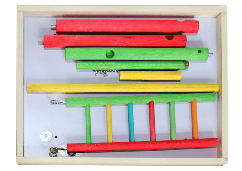 Bird Life™ Multicolor Wooden Playpen - XXL Pen Plax