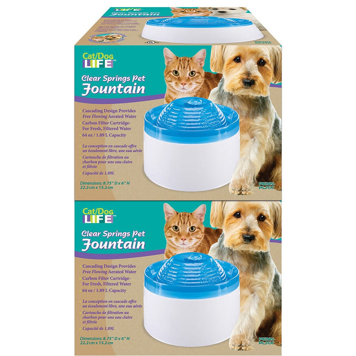 Penn Plax Cat/Dog Life Clear Springs Pet Fountain