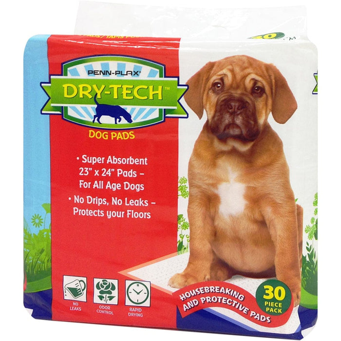 Dry-Tech™ Housebreaking Pads - Dog and Puppy Training Pads- 30 Pack - 23" x 24" Penn Plax