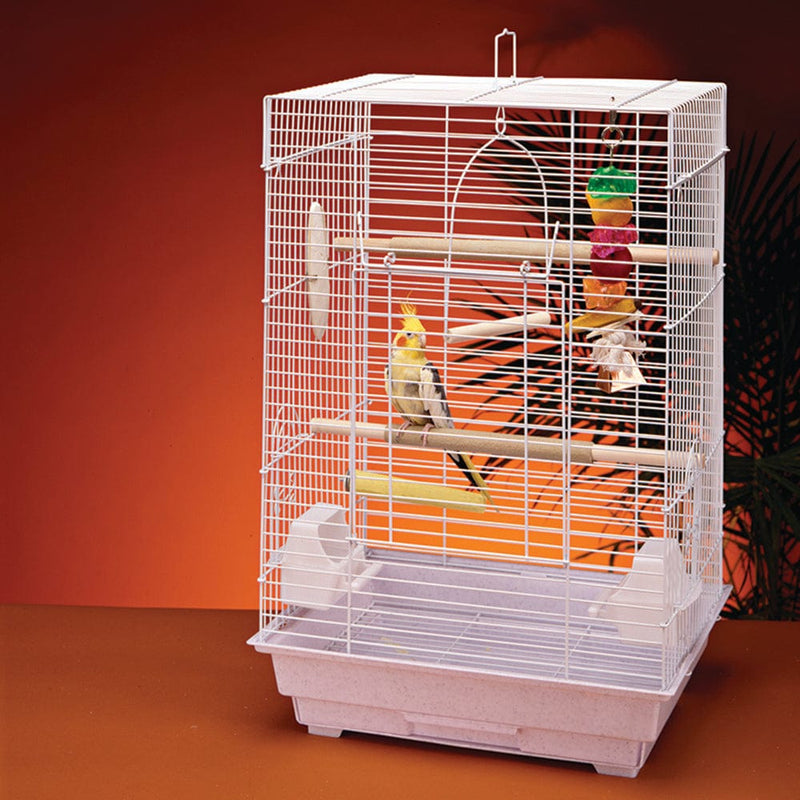 Bird Life™ Bird Kit - Cockatiel & Small Parrot - White/Square Top - Medium Penn Plax