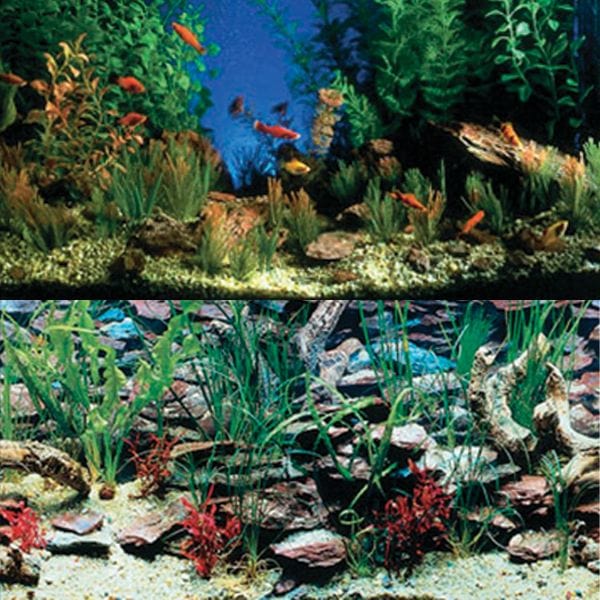 Fondo para acuario Aquarama/Shalescape, fondo reversible de doble cara - 19-1/4 x 31-1/2 DBC2029 Penn Plax