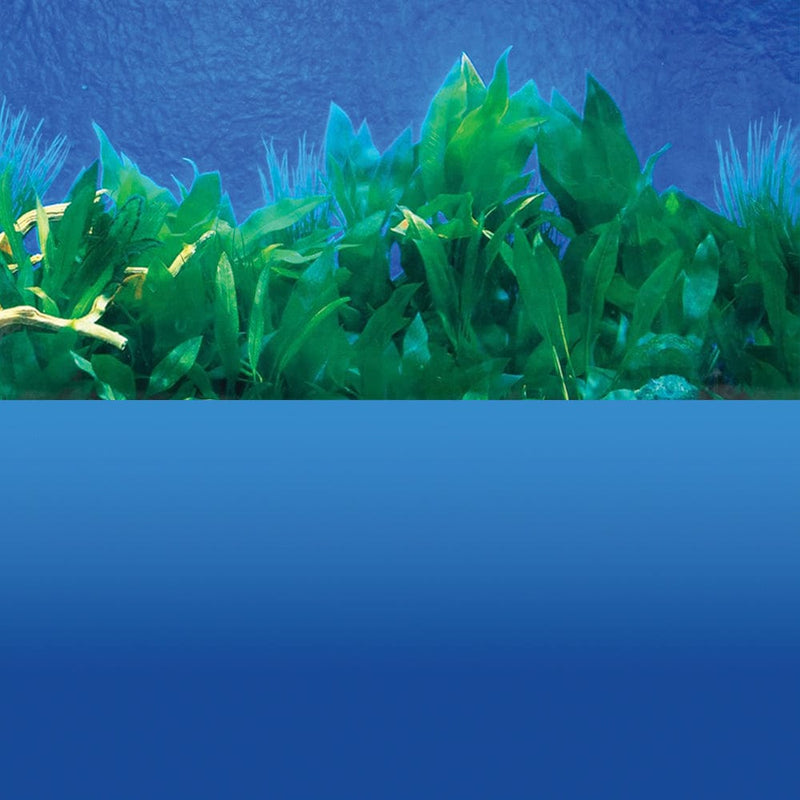 Fondo de acuario: mar azul profundo/aguas del Amazonas: 12" x 20" Penn Plax