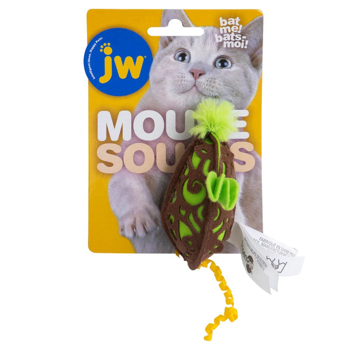 JW Pet Cataction Catnip Mouse Cat Toy With Rope Tail