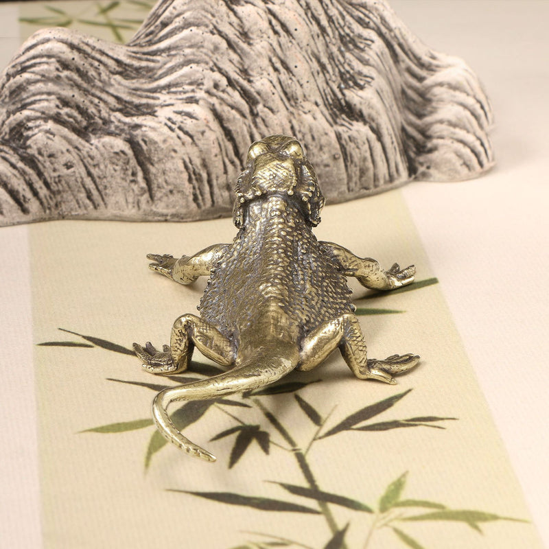 Brass Bearded Dragon  Figurine