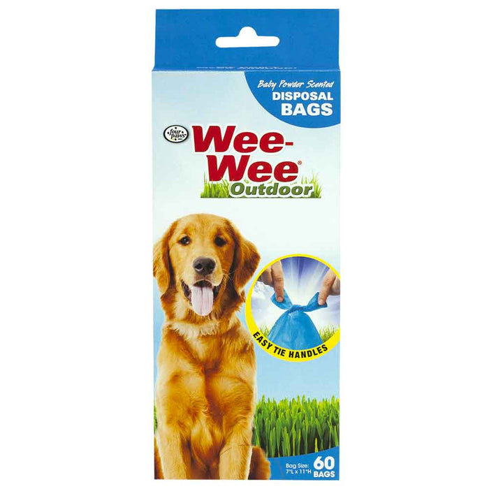 Bolsas para desechos de perros con aroma Wee-Wee de Four Paws, 60 unidades, color azul