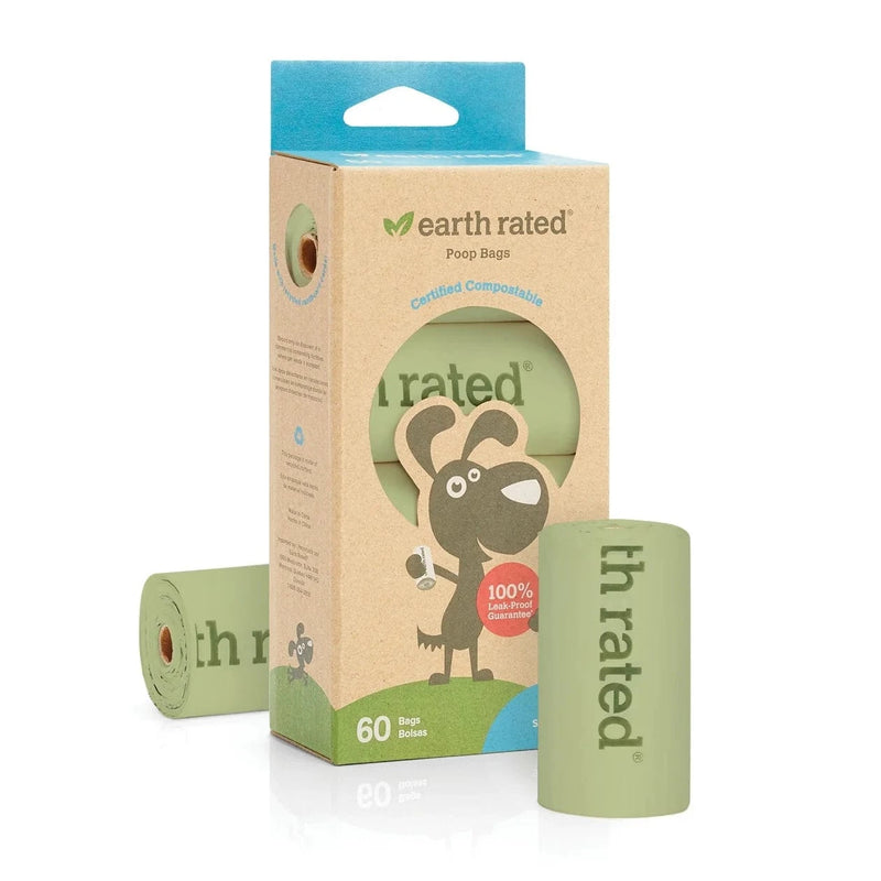 Earth Rated Poop Bags Unscented 60ct - Dog Waste Bags