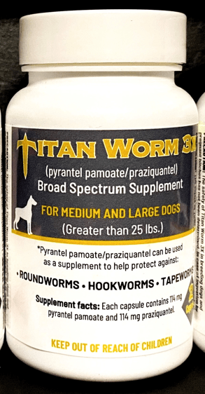 Titan Worn 3X  Medium/Large Dog 12 count Dog De-Wormer