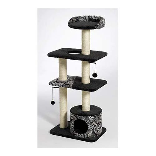 Mueble para gatos Midwest Catitude Tower, color negro, 22" x 15" x 50,5"