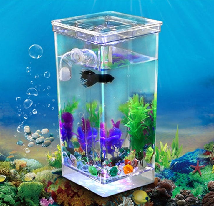 Mini desktop fish tank -  self-cleaning small desktop fish tank - SHIPPING IS INCLUDED IN THE PRICE OF THIS PRODUCT