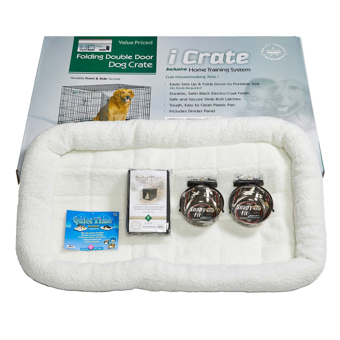 Kit de jaula para perros Midwest iCrate, extragrande, 42" x 28" x 30"