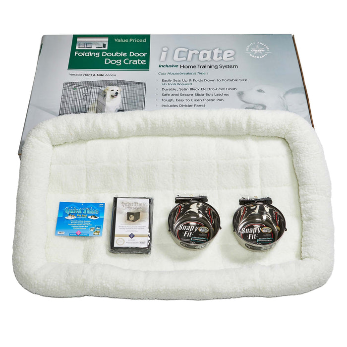 Kit de jaula para perros Midwest iCrate, extragrande, 48" x 30" x 33"