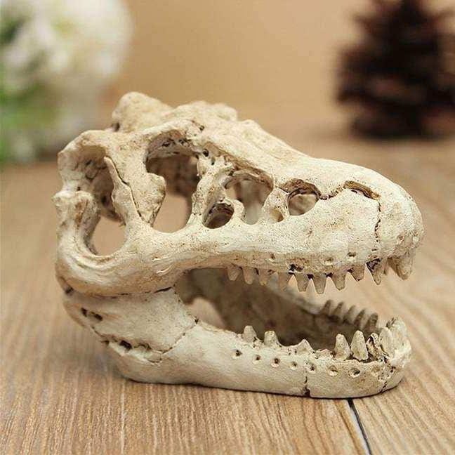 Aquarium Ornament - small resin dinosaur skull - SHIPPING IS INCLUDED IN THE PRICE OF THIS PRODUCT
