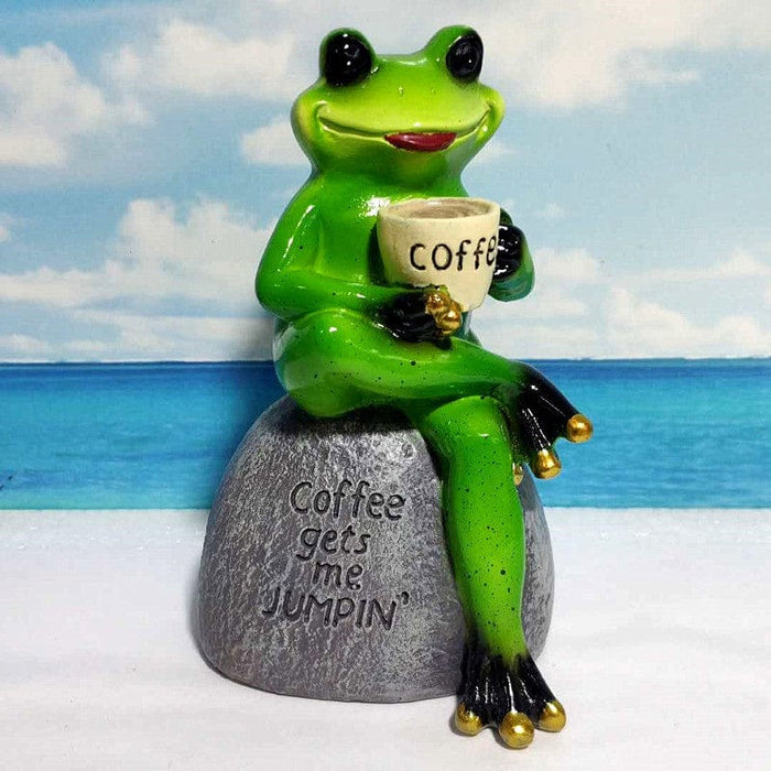 Frog Statue Figurine Garden Ornament - SHIPPING IS INCLUDED IN THE PRICE OF THIS PRODUCT