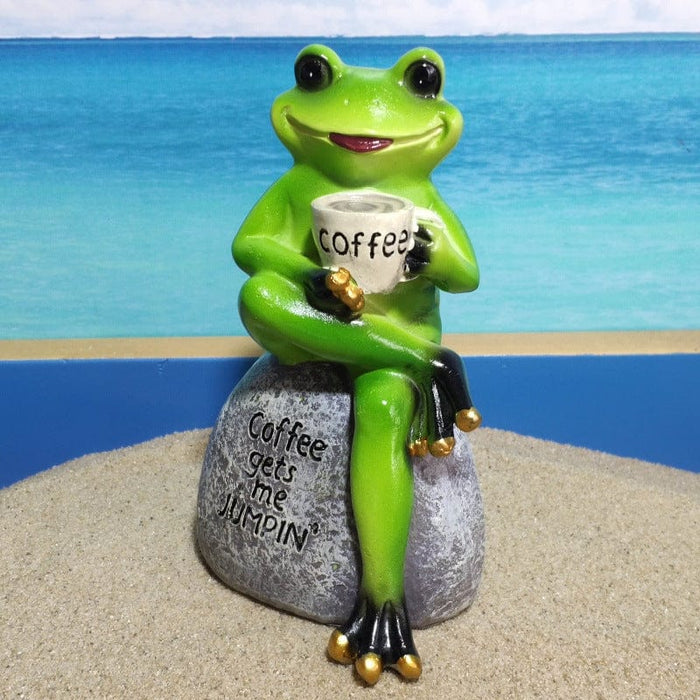 Frog Statue Figurine Garden Ornament - SHIPPING IS INCLUDED IN THE PRICE OF THIS PRODUCT